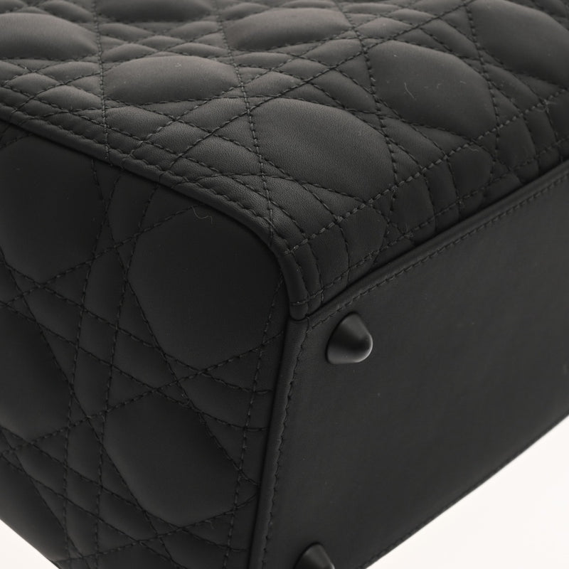 CHRISTIAN DIOR クリスチャンディオール レディディオール ラージ ブラック M0566SLOI_M989 レディース ウルトラマットカーフ ハンドバッグ Aランク 中古 銀蔵