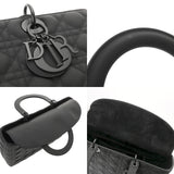 CHRISTIAN DIOR クリスチャンディオール レディディオール ラージ ブラック M0566SLOI_M989 レディース ウルトラマットカーフ ハンドバッグ Aランク 中古 銀蔵