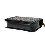 CHANEL シャネル ボーイシャネル チェーンショルダー ラージ ブラック レディース カーフ ショルダーバッグ Aランク 中古 銀蔵