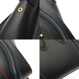 CELINE セリーヌ ラゲージ マイクロショッパー カラーステッチ ブラック 189793 レディース スムースカーフ ハンドバッグ ABランク 中古 銀蔵