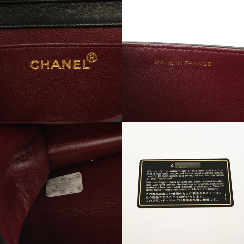 CHANEL シャネル マトラッセ プッシュロック チェーンショルダー 19cm ブラック レディース ラムスキン ショルダーバッグ ABランク 中古 銀蔵