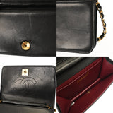 CHANEL シャネル マトラッセ プッシュロック チェーンショルダー 19cm ブラック レディース ラムスキン ショルダーバッグ ABランク 中古 銀蔵