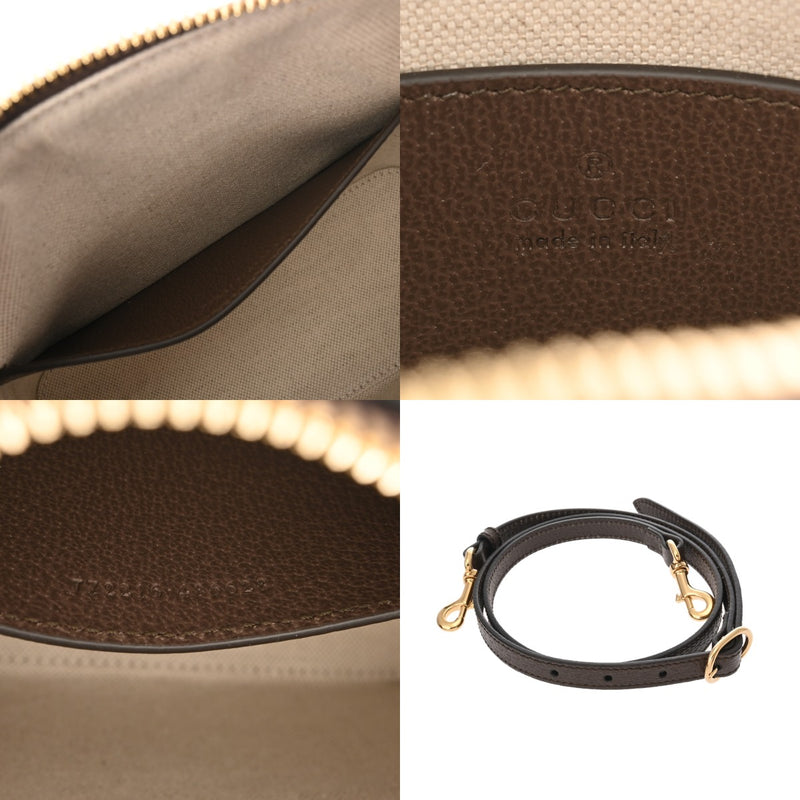 GUCCI GGスプリームキャンバス/レザー ハンドバッグ グッチ ミニトップハンドル バッグ ベージュ レディース GGスプリーム