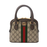 GUCCI グッチ ミニトップハンドル バッグ  ベージュ 772216 レディース GGスプリームキャンバス レザー ハンドバッグ Aランク 中古 銀蔵