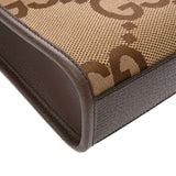 GUCCI グッチ ミニ トートバッグ ジャンボGG 2WAY ベージュ ブラウン 699406 レディース GGキャンバス レザー ハンドバッグ Aランク 中古 銀蔵