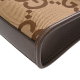 GUCCI グッチ ミニ トートバッグ ジャンボGG 2WAY ベージュ ブラウン 699406 レディース GGキャンバス レザー ハンドバッグ Aランク 中古 銀蔵