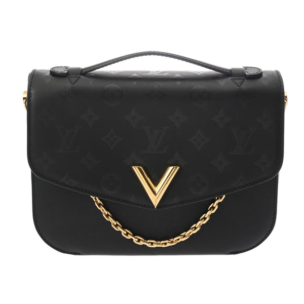 LOUIS VUITTON ルイヴィトン ヴェリー メッセンジャー 2WAY ノワール M53382 レディース レザー ハンドバッグ Aランク 中古 銀蔵
