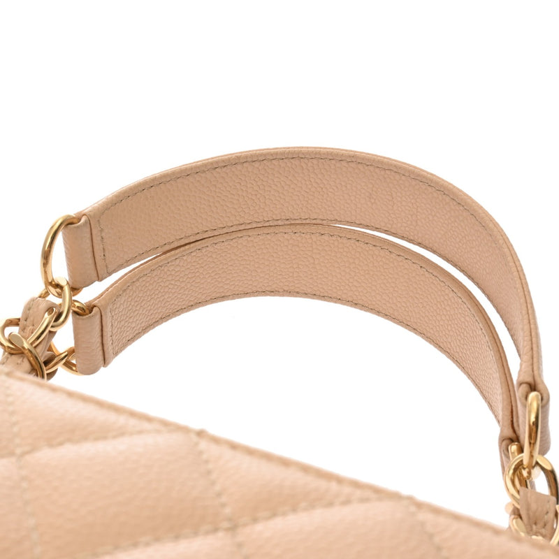 CHANEL シャネル マトラッセ GST グランドショッピングトート ベージュ A50995 レディース キャビアスキン トートバッグ ABランク 中古 銀蔵