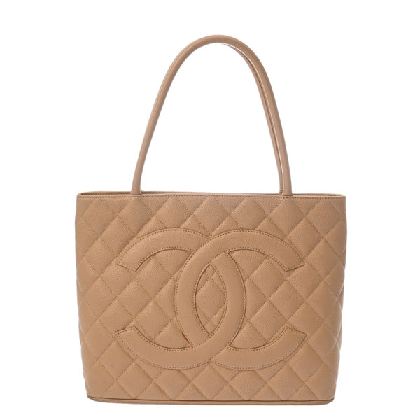 CHANEL シャネル 復刻トート ベージュ A01804 レディース キャビアスキン トートバッグ ABランク 中古 銀蔵