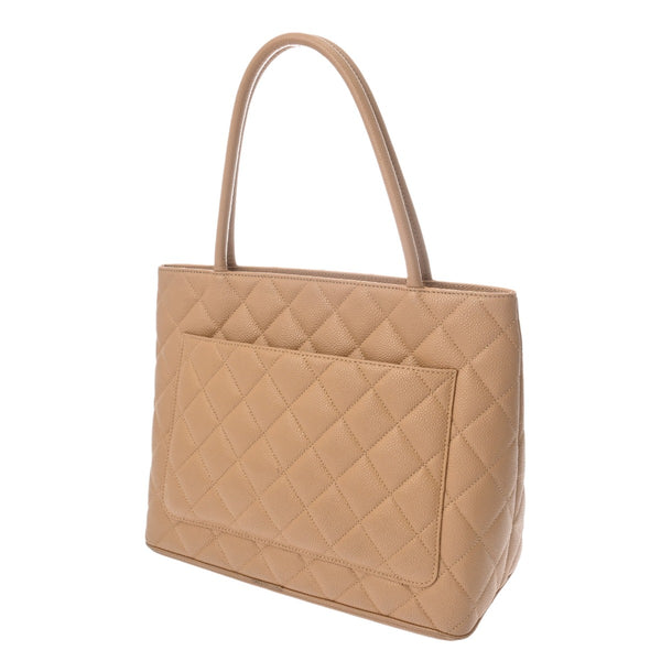 CHANEL シャネル 復刻トート ベージュ A01804 レディース キャビアスキン トートバッグ ABランク 中古 銀蔵