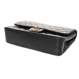 CHANEL シャネル マトラッセ チェーンショルダー Wフラップ 25cm ブラック A01112 レディース ラムスキン ショルダーバッグ Bランク 中古 銀蔵