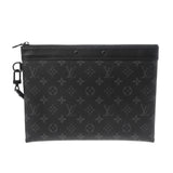 LOUIS VUITTON ルイヴィトン モノグラムエクリプス ポシェット トゥ ゴー ブラック M81569 メンズ モノグラムキャンバス セカンドバッグ Aランク 中古 銀蔵