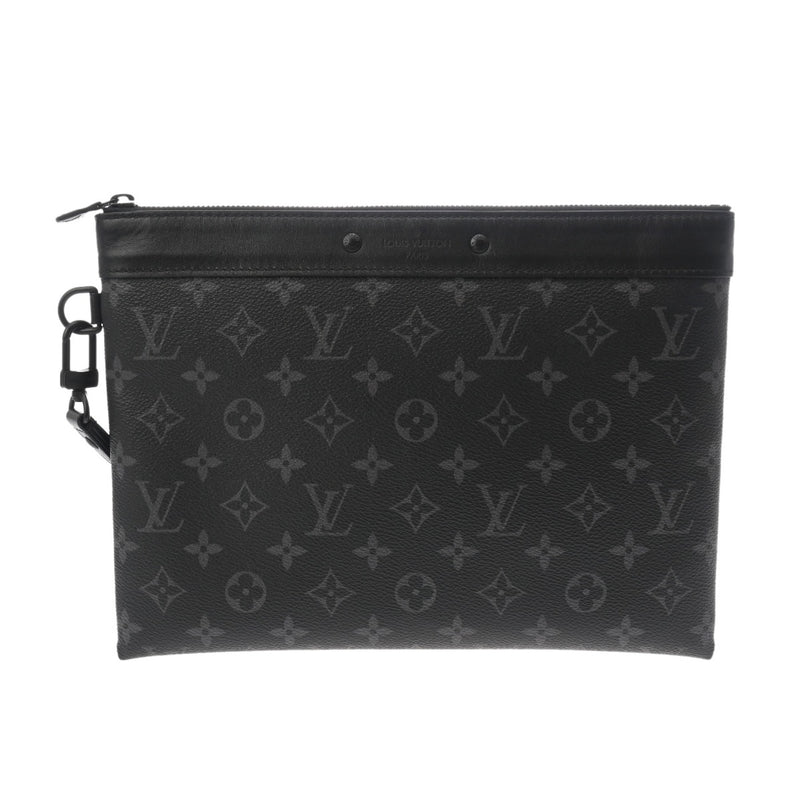 LOUIS VUITTON ルイヴィトン モノグラムエクリプス ポシェット トゥ ゴー ブラック M81569 メンズ モノグラムキャンバス セカンドバッグ Aランク 中古 銀蔵