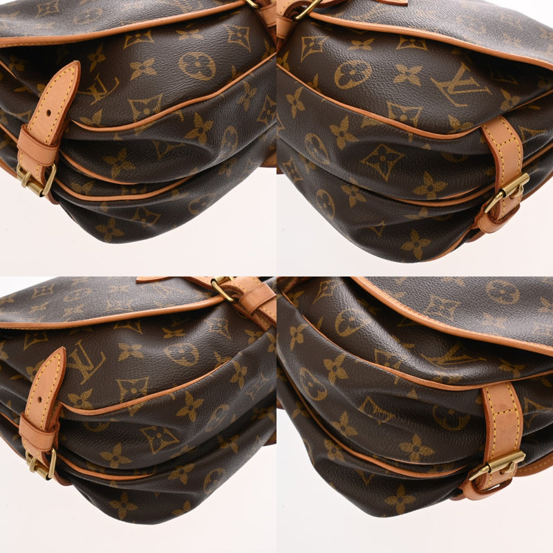 LOUIS VUITTON ルイヴィトン モノグラム ソミュール 30 ブラウン M42256 レディース モノグラムキャンバス ショルダーバッグ ABランク 中古 銀蔵