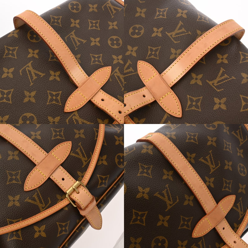 LOUIS VUITTON ルイヴィトン モノグラム ソミュール 30 ブラウン M42256 レディース モノグラムキャンバス ショルダーバッグ ABランク 中古 銀蔵
