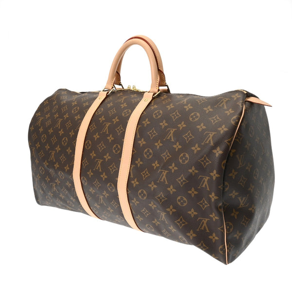 LOUIS VUITTON ルイヴィトン モノグラム キーポル 55 新型 ブラウン M41424 ユニセックス モノグラムキャンバス ボストンバッグ 新同 中古 銀蔵
