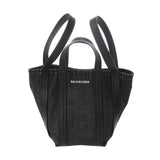 BALENCIAGA バレンシアガ エブリデイ XS 2WAY ブラック 672793 レディース デニム レザー ハンドバッグ Aランク 中古 銀蔵