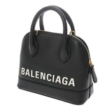 BALENCIAGA バレンシアガ ヴィル トップハンドル XXS ブラック 525050 レディース レザー ハンドバッグ Aランク 中古 銀蔵