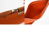 HERMES エルメス エールバッグ ジップ MM 2WAY オレンジ ナチュラル □N刻印(2010年頃) ユニセックス ヴァッシュハンター トワルオフィシェ ハンドバッグ ABランク 中古 銀蔵