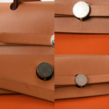 HERMES エルメス エールバッグ ジップ MM 2WAY オレンジ ナチュラル □N刻印(2010年頃) ユニセックス ヴァッシュハンター トワルオフィシェ ハンドバッグ ABランク 中古 銀蔵