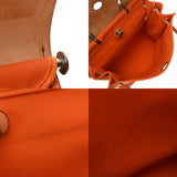 HERMES エルメス エールバッグ ジップ MM 2WAY オレンジ ナチュラル □N刻印(2010年頃) ユニセックス ヴァッシュハンター トワルオフィシェ ハンドバッグ ABランク 中古 銀蔵