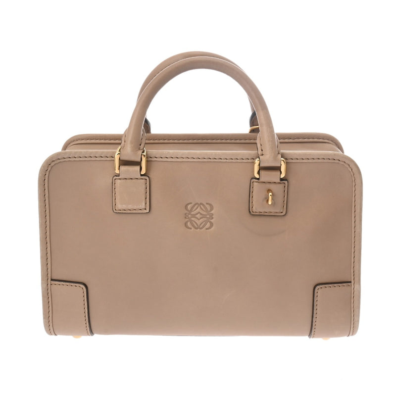 LOEWE ロエベ アマソナ 23 ホワイト レディース カーフ ハンドバッグ Bランク 中古 銀蔵