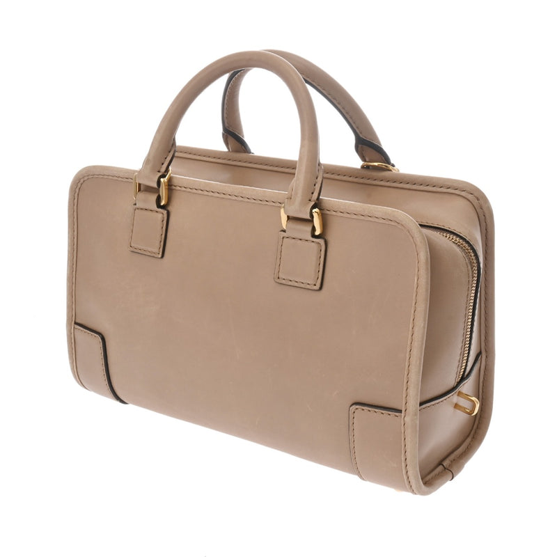 LOEWE ロエベ アマソナ 23 ホワイト レディース カーフ ハンドバッグ Bランク 中古 銀蔵