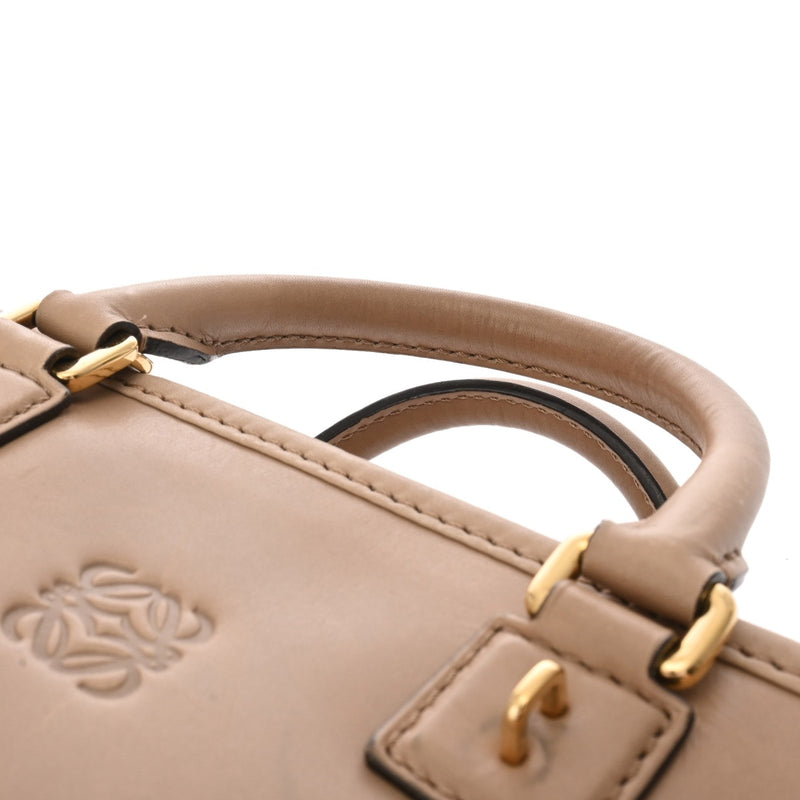 LOEWE ロエベ アマソナ 23 ホワイト レディース カーフ ハンドバッグ Bランク 中古 銀蔵