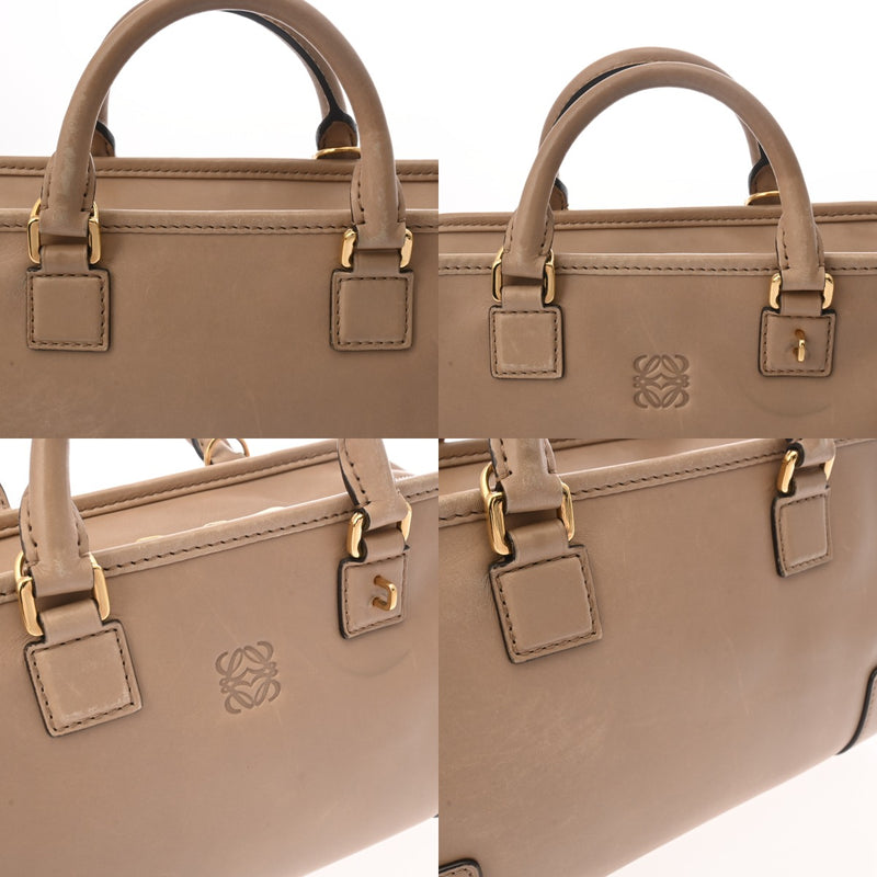 LOEWE ロエベ アマソナ 23 ホワイト レディース カーフ ハンドバッグ Bランク 中古 銀蔵