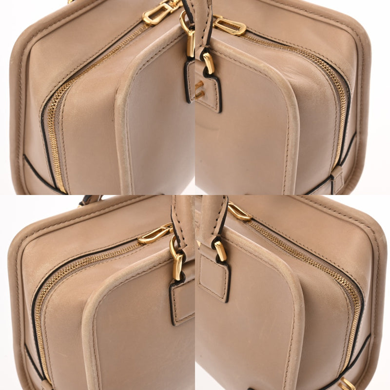 LOEWE ロエベ アマソナ 23 ホワイト レディース カーフ ハンドバッグ Bランク 中古 銀蔵