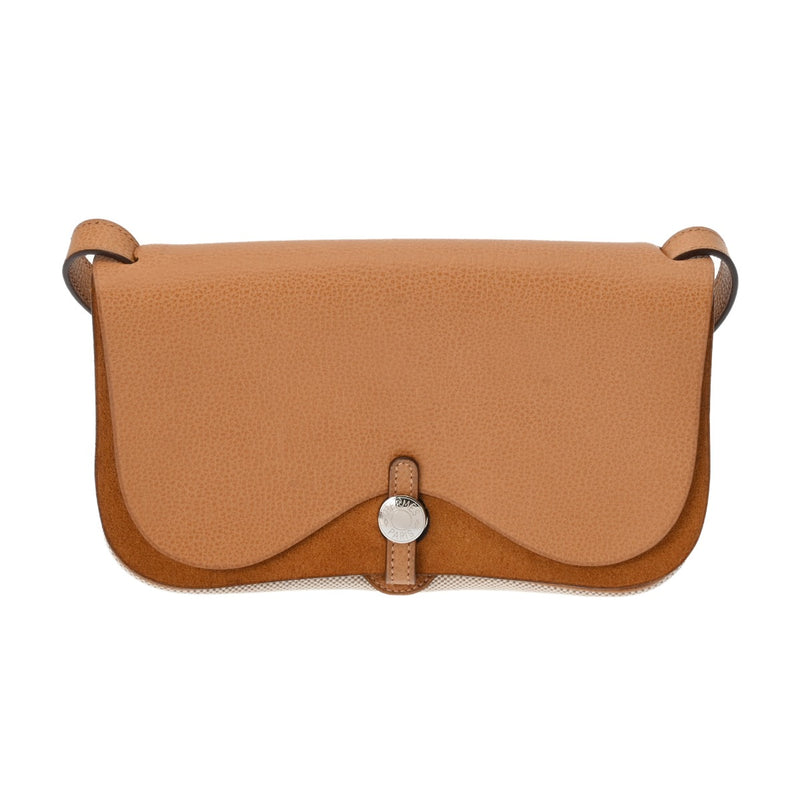 HERMES エルメス サック コロラド PM ナチュラル エクリュ □I刻印(2005年頃) ユニセックス トワルシェブロン ヴァッシュリエージュ ショルダーバッグ Aランク 中古 銀蔵