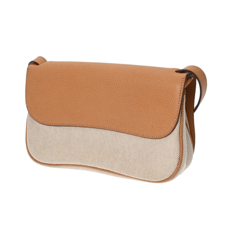 HERMES エルメス サック コロラド PM ナチュラル エクリュ □I刻印(2005年頃) ユニセックス トワルシェブロン ヴァッシュリエージュ ショルダーバッグ Aランク 中古 銀蔵