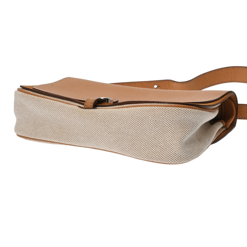 HERMES エルメス サック コロラド PM ナチュラル エクリュ □I刻印(2005年頃) ユニセックス トワルシェブロン ヴァッシュリエージュ ショルダーバッグ Aランク 中古 銀蔵