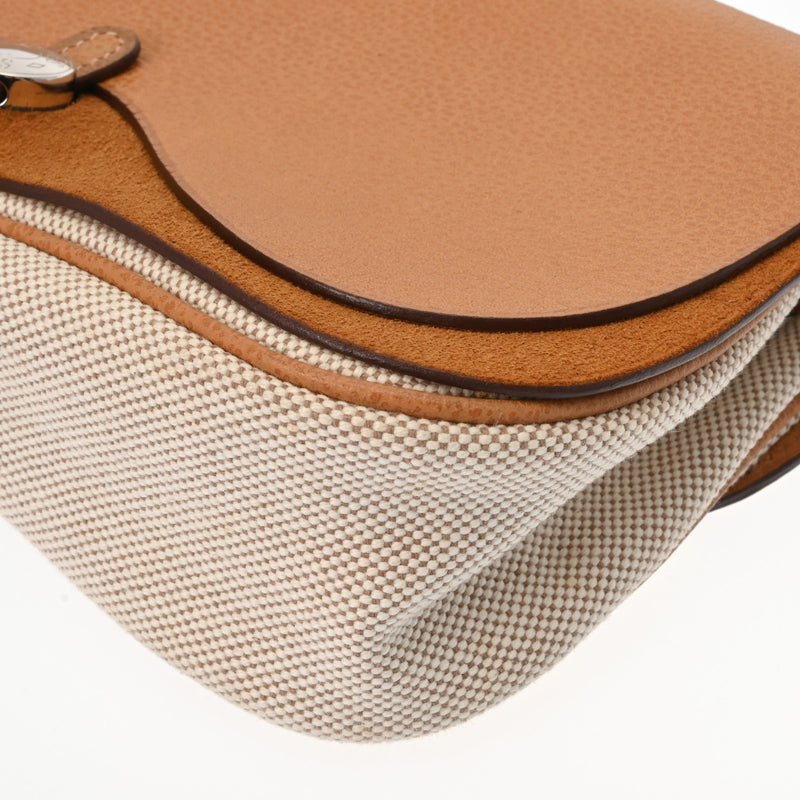 HERMES エルメス サック コロラド PM ナチュラル エクリュ □I刻印(2005年頃) ユニセックス トワルシェブロン ヴァッシュリエージュ ショルダーバッグ Aランク 中古 銀蔵