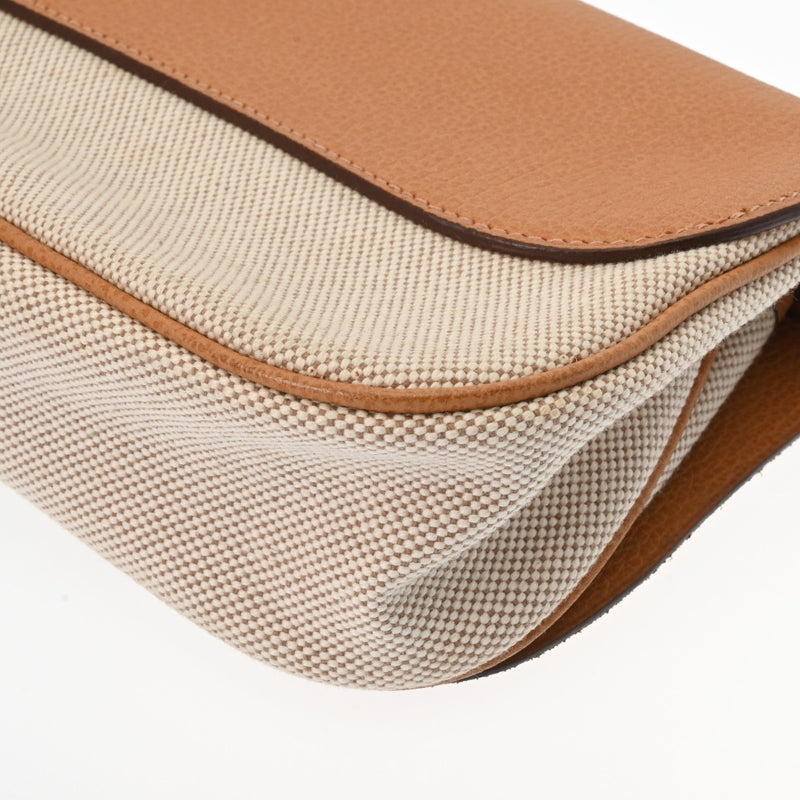 HERMES エルメス サック コロラド PM ナチュラル エクリュ □I刻印(2005年頃) ユニセックス トワルシェブロン ヴァッシュリエージュ ショルダーバッグ Aランク 中古 銀蔵