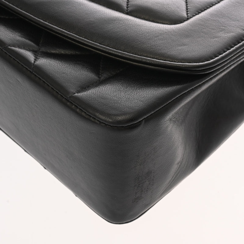CHANEL シャネル マトラッセ ダイアナ 25cm チェーンショルダー ブラック A01165 レディース ラムスキン ショルダーバッグ ABランク 中古 銀蔵