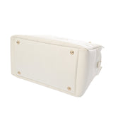 CHANEL シャネル マトラッセ PTT プチタイムレストート ホワイト A18004 レディース キャビアスキン ハンドバッグ ABランク 中古 銀蔵