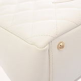 CHANEL シャネル マトラッセ PTT プチタイムレストート ホワイト A18004 レディース キャビアスキン ハンドバッグ ABランク 中古 銀蔵