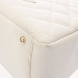 CHANEL シャネル マトラッセ PTT プチタイムレストート ホワイト A18004 レディース キャビアスキン ハンドバッグ ABランク 中古 銀蔵