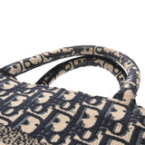 CHRISTIAN DIOR クリスチャンディオール ブックトート スモール  ネイビー/ベージュ レディース キャンバス トートバッグ ABランク 中古 銀蔵