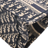 CHRISTIAN DIOR クリスチャンディオール ブックトート スモール  ネイビー/ベージュ レディース キャンバス トートバッグ ABランク 中古 銀蔵