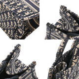 CHRISTIAN DIOR クリスチャンディオール ブックトート スモール  ネイビー/ベージュ レディース キャンバス トートバッグ ABランク 中古 銀蔵