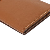 HERMES エルメス ベアン デュプリ 三つ折り財布 ゴールド シルバー金具 □K刻印(2007年頃) レディース ヴォーエプソン 長財布 Aランク 中古 銀蔵