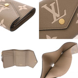 LOUIS VUITTON ルイヴィトン モノグラムアンプラント ポルトフォイユ ヴィクトリーヌ トゥルトレームクレーム M81861 レディース レザー 二つ折り財布 Aランク 中古 銀蔵