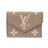 LOUIS VUITTON ルイヴィトン モノグラムアンプラント ポルトフォイユ ヴィクトリーヌ トゥルトレームクレーム M81861 レディース レザー 二つ折り財布 Aランク 中古 銀蔵