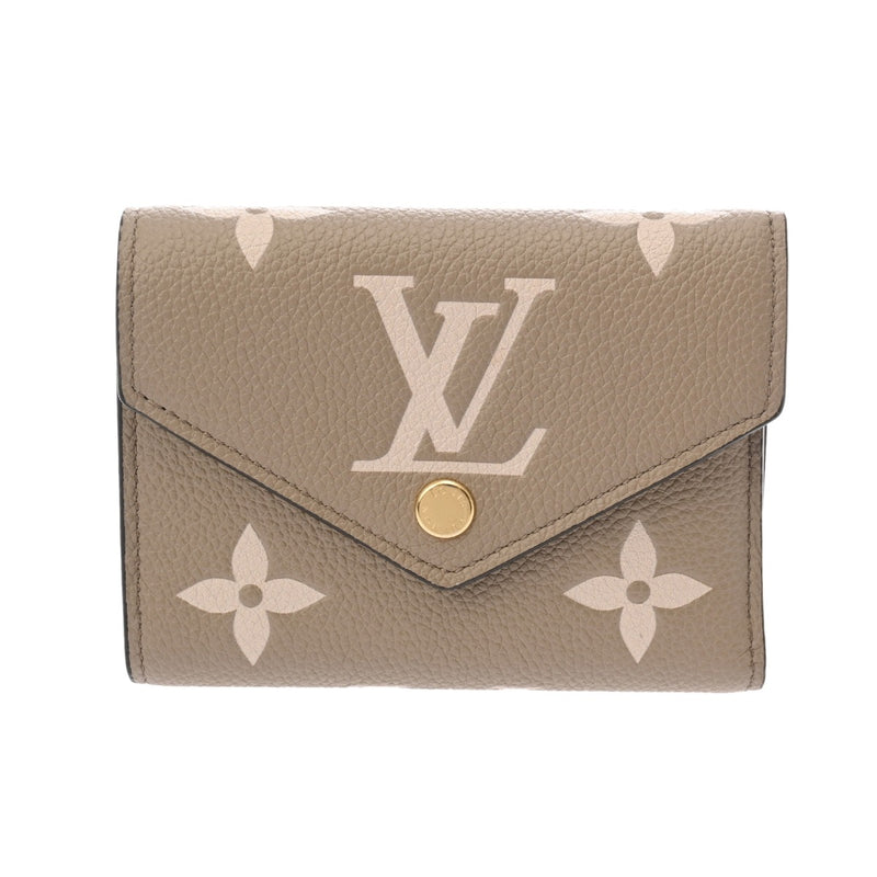 LOUIS VUITTON ルイヴィトン モノグラムアンプラント ポルトフォイユ ヴィクトリーヌ トゥルトレームクレーム M81861 レディース レザー 二つ折り財布 Aランク 中古 銀蔵