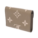 LOUIS VUITTON ルイヴィトン モノグラムアンプラント ポルトフォイユ ヴィクトリーヌ トゥルトレームクレーム M81861 レディース レザー 二つ折り財布 Aランク 中古 銀蔵