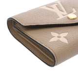 LOUIS VUITTON ルイヴィトン モノグラムアンプラント ポルトフォイユ ヴィクトリーヌ トゥルトレームクレーム M81861 レディース レザー 二つ折り財布 Aランク 中古 銀蔵