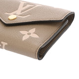 LOUIS VUITTON ルイヴィトン モノグラムアンプラント ポルトフォイユ ヴィクトリーヌ トゥルトレームクレーム M81861 レディース レザー 二つ折り財布 Aランク 中古 銀蔵