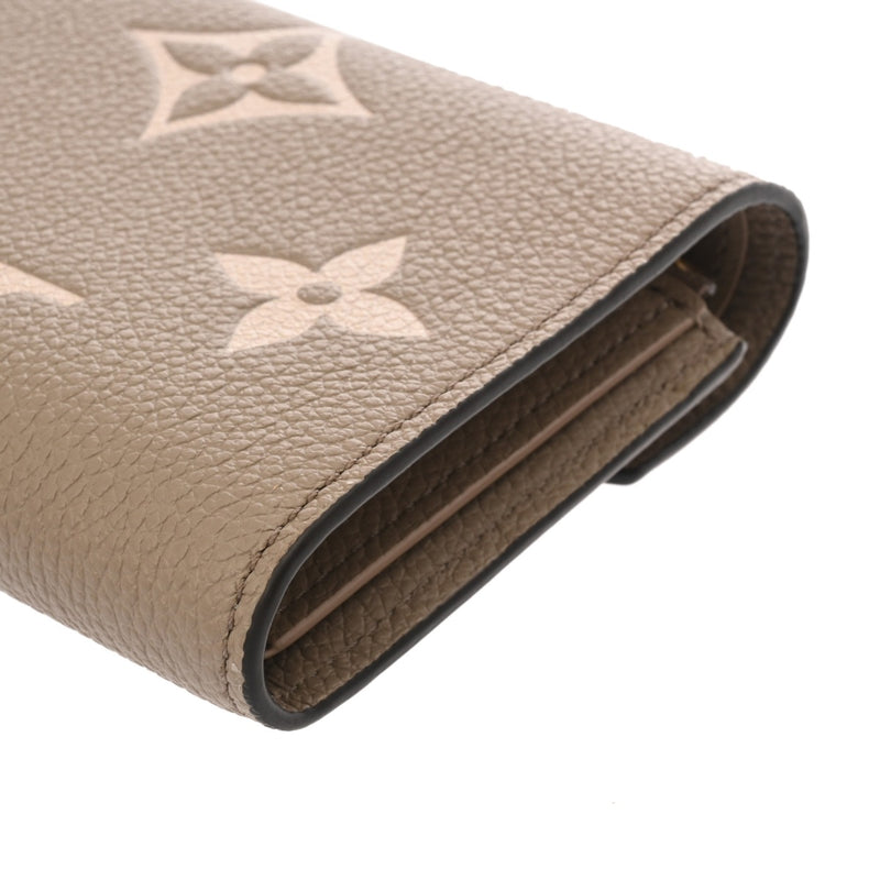 LOUIS VUITTON ルイヴィトン モノグラムアンプラント ポルトフォイユ ヴィクトリーヌ トゥルトレームクレーム M81861 レディース レザー 二つ折り財布 Aランク 中古 銀蔵